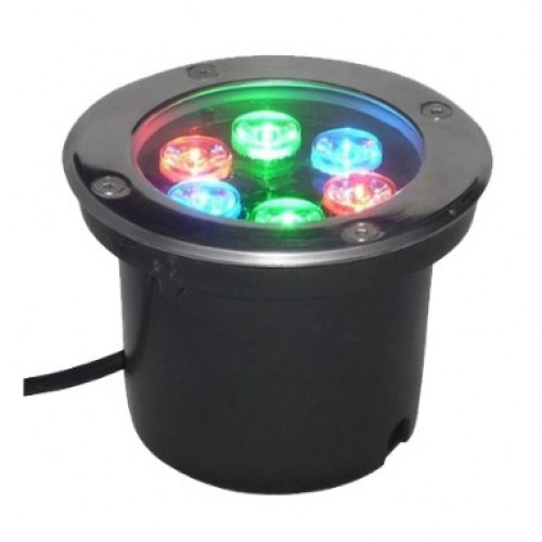 Đèn LED âm đất thân tròn 6W RGB