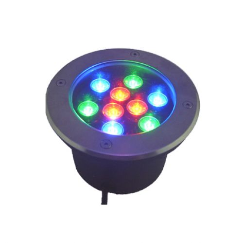 Đèn LED âm đất 9W RGB thân tròn