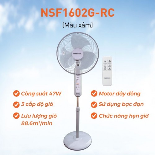 Quạt đứng bàn NSF1601G Nanoco